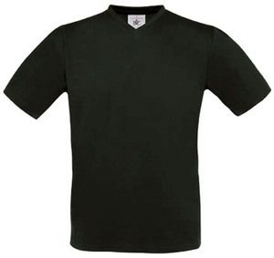 B&C CG153 - Camiseta Exact Con Cuello En V Negro