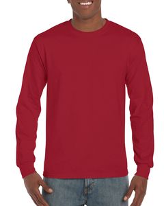 Gildan GI2400 - Camiseta de manga larga para hombre 100 % algodón Cardinal red