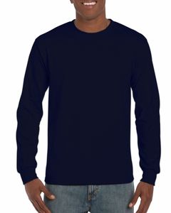 Gildan GI2400 - Camiseta de manga larga para hombre 100 % algodón Marina