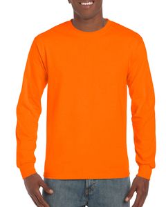 Gildan GI2400 - Camiseta de manga larga para hombre 100 % algodón Safety orange