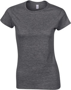 Gildan GI6400L - Camiseta de mujer 100 % algodón Dark Heather