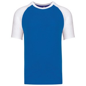 Kariban K330 - BASE BALL > Camiseta de Manga Corta Hombre Aqua Blue/White