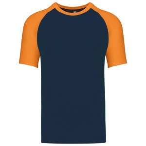 Kariban K330 - BASE BALL > Camiseta de Manga Corta Hombre Navy/Orange