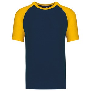 Kariban K330 - BASE BALL > Camiseta de Manga Corta Hombre Navy/Yellow