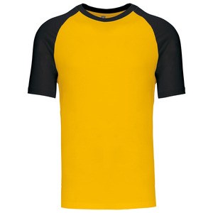 Kariban K330 - BASE BALL > Camiseta de Manga Corta Hombre Yellow/Black