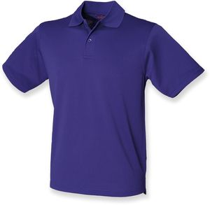 Henbury H475 - Camiseta Polo Coolplus® en Algodón Piqué Bright Purple
