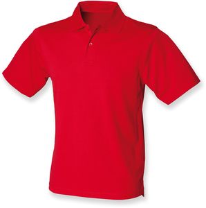 Henbury H475 - Camiseta Polo Coolplus® en Algodón Piqué Classic Red