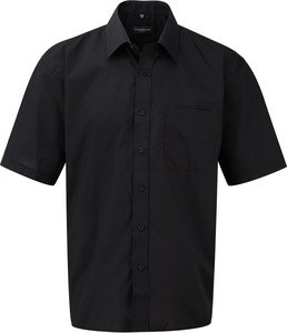 Russell Collection RU935M - Camisa En Manga Corta De PoplÍn Negro