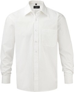 Russell Collection RU936M - Camisa Pure Cotton En Manga Larga Blanco