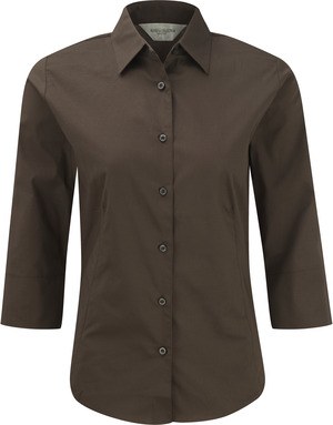 Russell Collection RU946F - Camisa Entallada En Manga 3/4