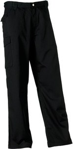 Russell RU001M - Pantalones de sarga de Policotton Negro