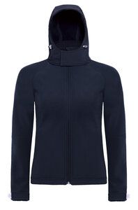 B&C B630F - Chaqueta softshell con capucha Negro