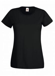 Fruit of the Loom SS050 - Camiseta valueweight para mujer Negro