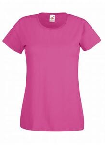 Fruit of the Loom SS050 - Camiseta valueweight para mujer Fucsia