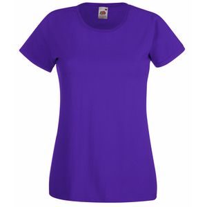 Fruit of the Loom SS050 - Camiseta valueweight para mujer Púrpura