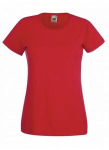 Fruit of the Loom SS050 - Camiseta valueweight para mujer Rojo