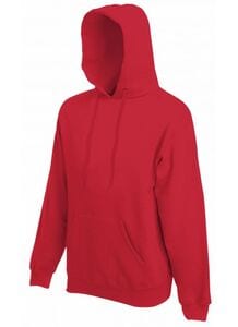 Fruit of the Loom SS224 - Sudadera con capucha Classic 80/20 Rojo