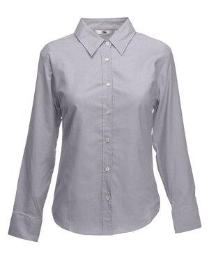 Fruit of the Loom SS001 - Camisa Oxford para mujer de manga larga