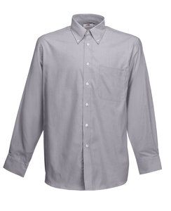 Fruit of the Loom SS114 - Camisa Oxford de manga larga Oxford Grey