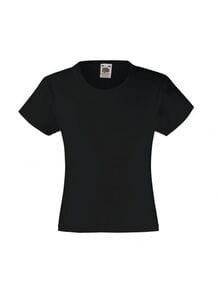 Fruit of the Loom SS005 - Camiseta para Chicas valueweight Negro