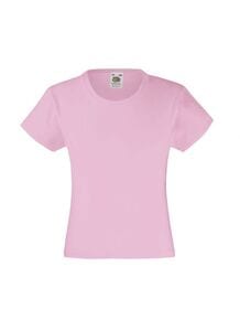 Fruit of the Loom SS005 - Camiseta para Chicas valueweight Luz de color rosa