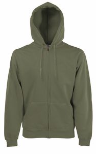 Fruit of the Loom SS822 - Chaqueta sudadera con capucha Premium 70/30 Classic Olive