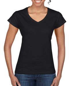 Gildan GD078 - Camiseta Cuello V Mujer Gildan Softstyle™ para mujeres Negro