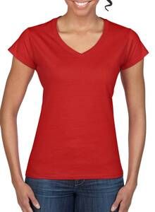 Gildan GD078 - Camiseta Cuello V Mujer Gildan Softstyle™ para mujeres Rojo