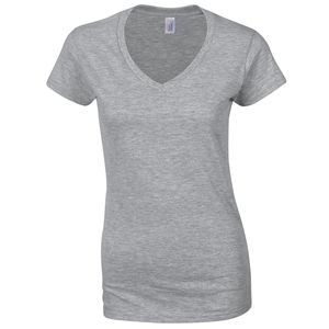Gildan GD078 - Camiseta Cuello V Mujer Gildan Softstyle™ para mujeres Sports Grey