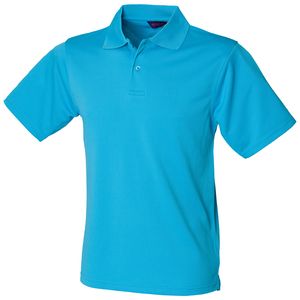 Henbury HB475 - Camisa Polo Coolplus® Turquesa