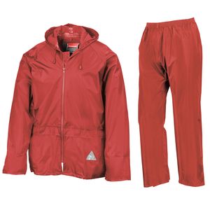 Result RE95A - Chaqueta impermeable/traje de pantalón Heavyweight Rojo