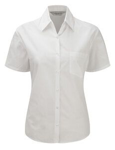 Russell J937F - Camisa popelina de manga corta  Blanco
