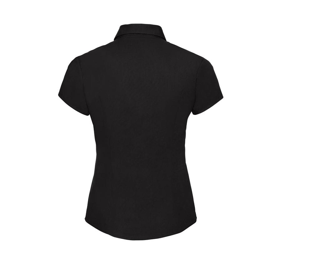 Russell J947F - Camisa stretch ajustada de manga corta y fácil cuidado para mujer