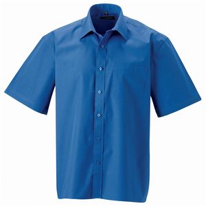 Russell J937M - Camisa popelina con mangas cortas y de fácil cuidado