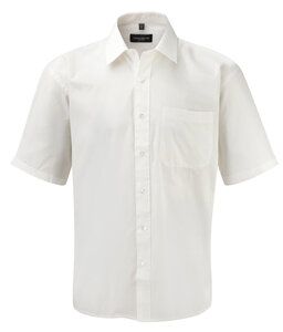 Russell J937M - Camisa popelina con mangas cortas y de fácil cuidado