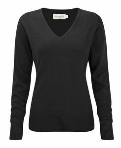 Russell Collection R-710F-0 - Jersey Cuello en V Negro