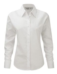 Russell Collection R-932F-0 - Blusa Oxford LS Blanco