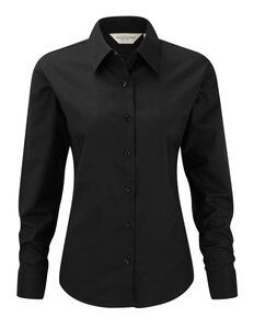 Russell Collection R-932F-0 - Blusa Oxford LS Negro