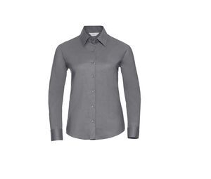 Russell Collection R-932F-0 - Blusa Oxford LS Plata