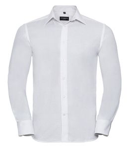 Russell Collection R-922M-0 - Camisa L/SL Oxford Blanco