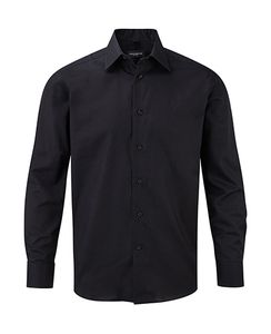 Russell Collection R-922M-0 - Camisa L/SL Oxford Negro