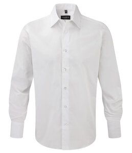 Russell Collection R-946M-0 - Camisa Stretch Manga Larga a la Medida Blanco