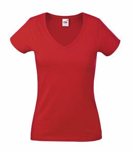 Fruit of the Loom 61-398-0 - Camiseta Para Dama Valueweight con Cuello en V Rojo