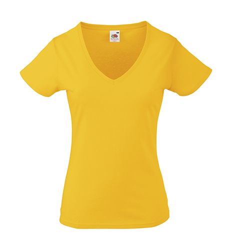 Fruit of the Loom 61-398-0 - Camiseta Para Dama Valueweight con Cuello en V