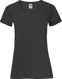 Fruit of the Loom 61-372-0 - Camiseta Lady-Fit 100 % algodón para mujer Negro