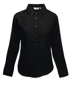 Fruit of the Loom 65-002-0 - Blusa Oxford LS Negro