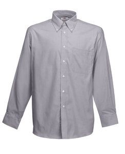 Fruit of the Loom 65-114-0 - Camisa Oxford LS Oxford Grey