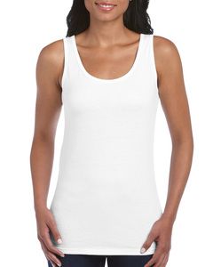Gildan 64200L - Camiseta SIN MANGAS de Softstyle® Blanco