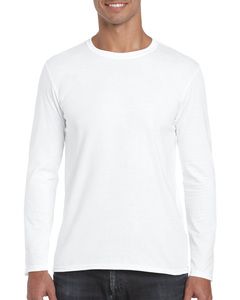 Gildan 64400 - Camiseta Hombre Manga Larga Gildan - Softstyle Blanco