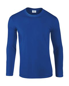 Gildan 64400 - Camiseta Hombre Manga Larga Gildan - Softstyle Real Azul